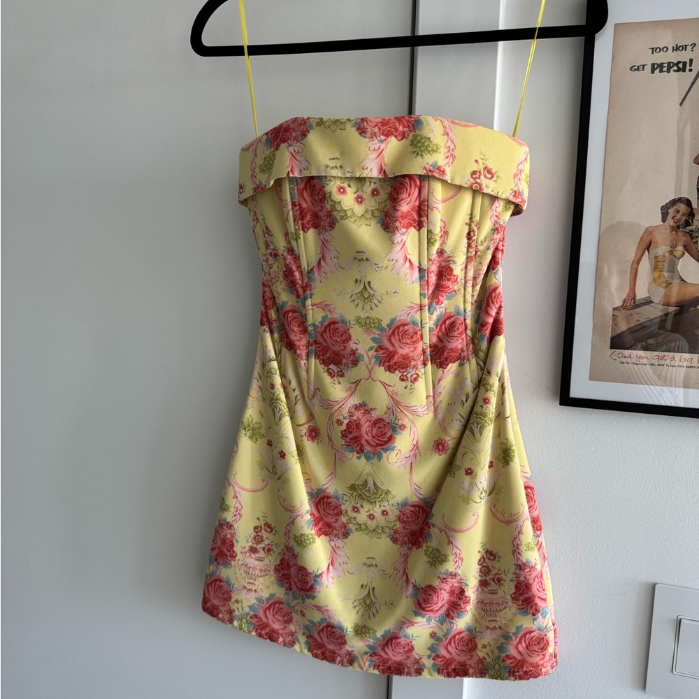 With Jean Yellow Strapless Sundress for Weddings